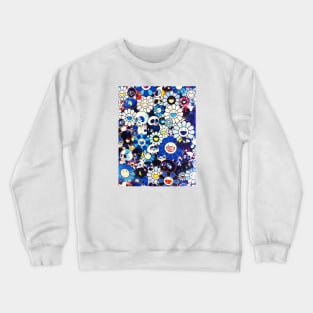 wild navy flowers Crewneck Sweatshirt